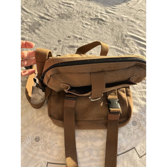 One Tigris Dog M / L‎ Backpack Harness Vest with Saddlebag Pouches Brown Canvas - Picture 7 of 14